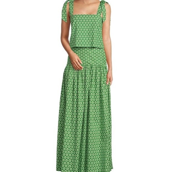 Green Floral Maxi Dress - Picture 2 of 4